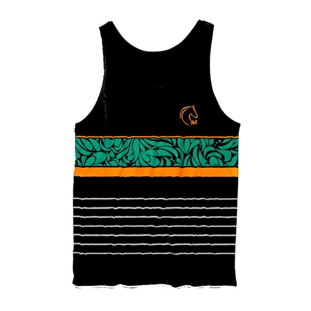 Camiseta Regata Masculina Estampada Florida com Linhas Verão