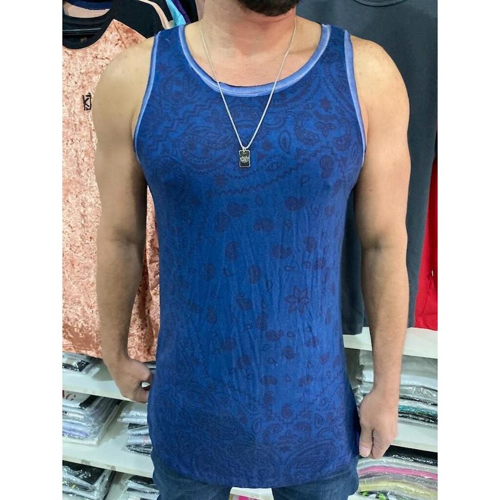 Camiseta Regata Masculina Gola Canoão