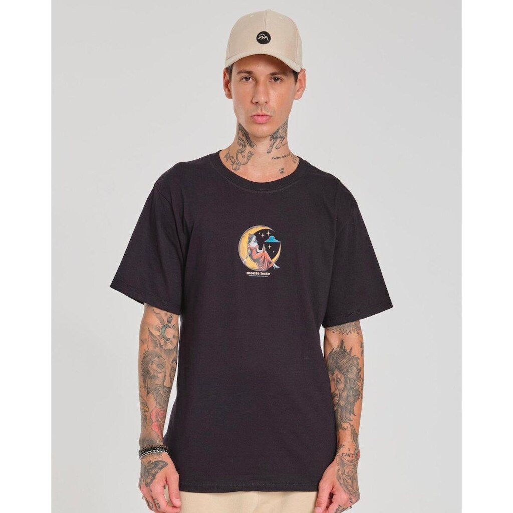 Camiseta Regular Estampada - Lua Masculina
