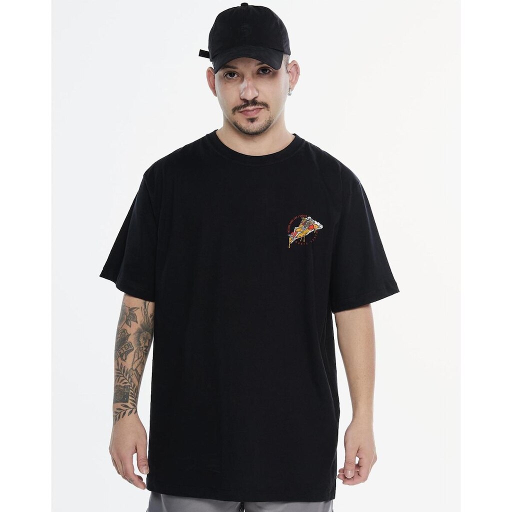 Camiseta Regular Estampada - Pizza Masculina