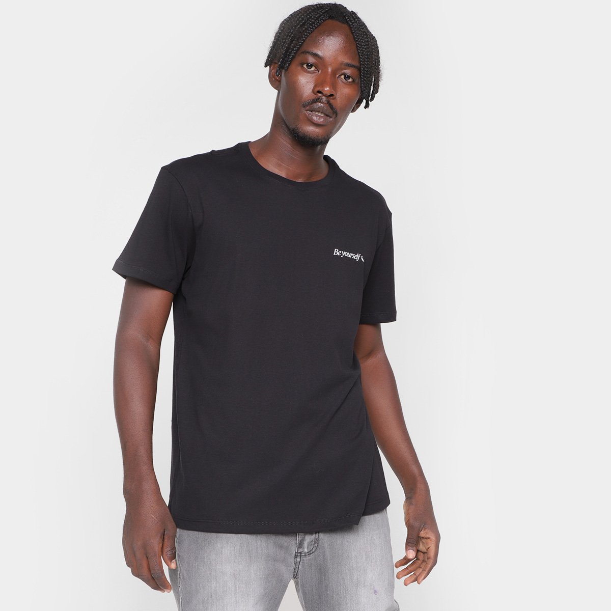 Camiseta Reserva Be Yourself Masculina - Preto Menor preço em Camiseta Reserva Be Yourself Masculina - Preto