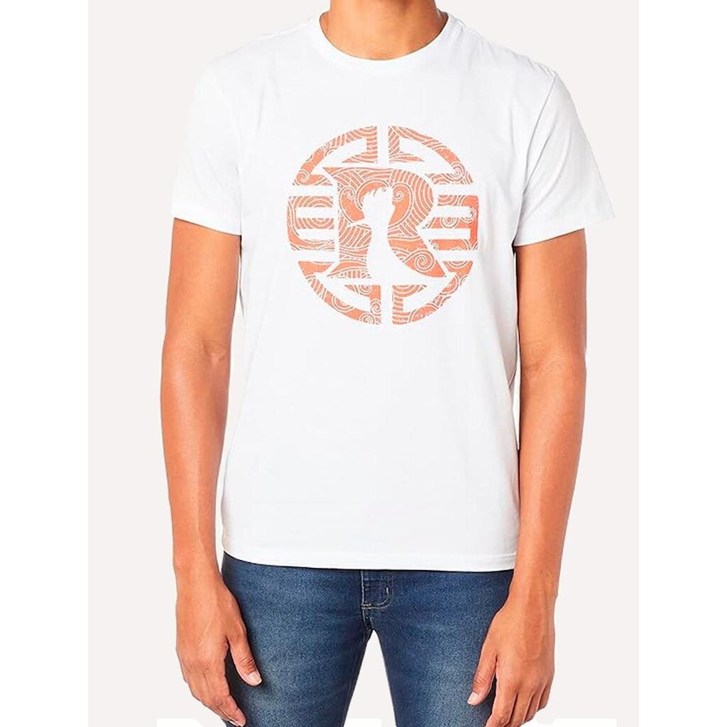 Camiseta Reserva Masculina Estampada R Mandarim Branca