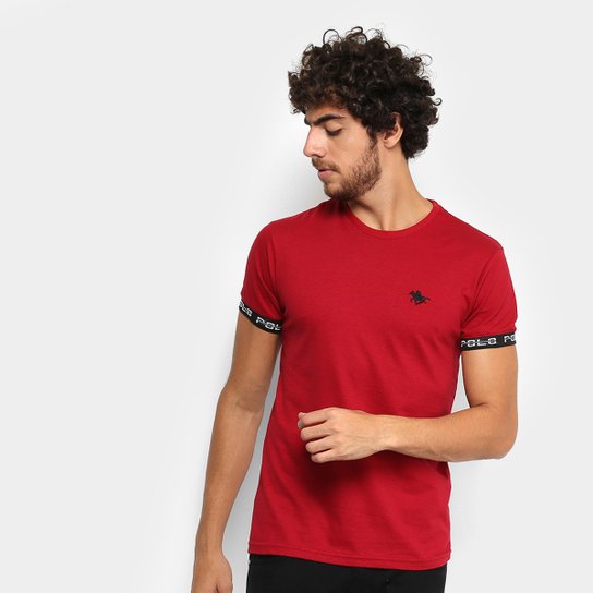 Camiseta RG 518 Manga Estampada Masculina - Vermelho