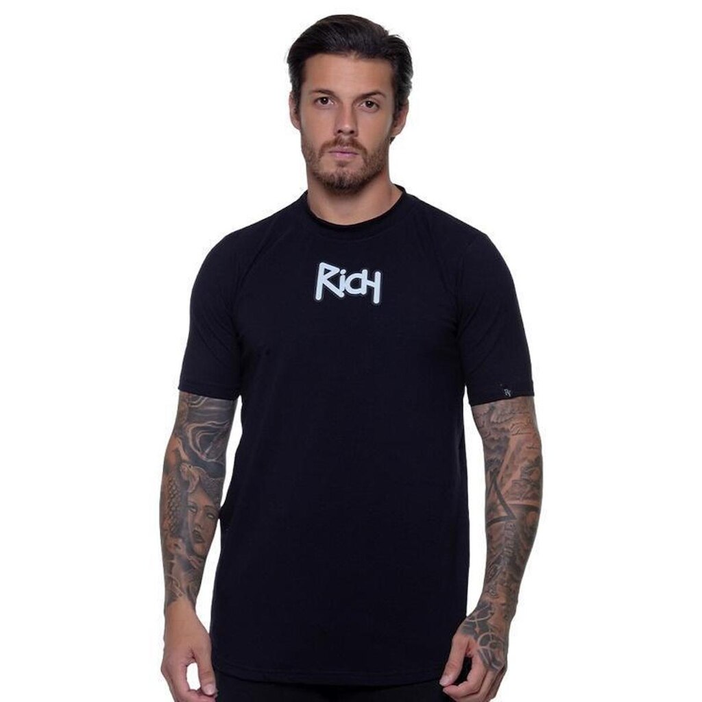 Camiseta Rich Young Long Contour Preta