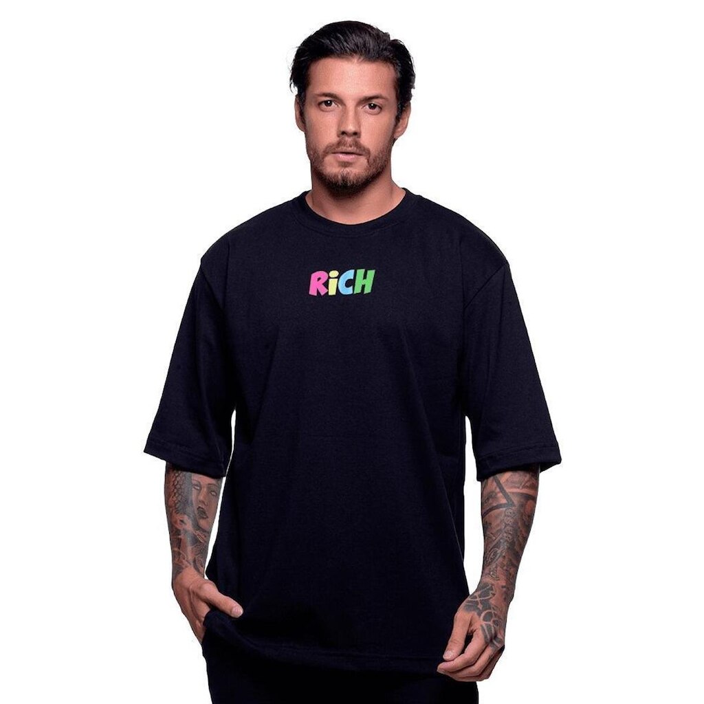 Camiseta Rich Young Oversized Rich Boy Preta