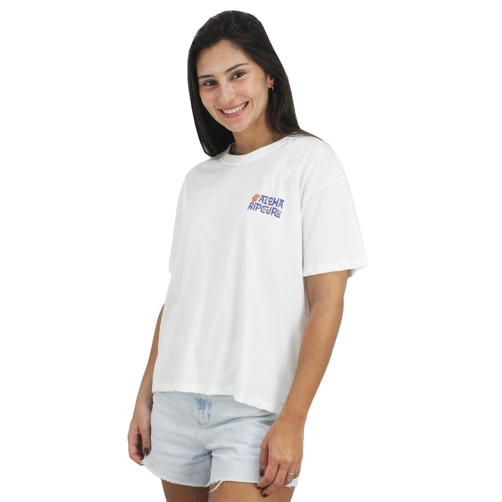 Camiseta Rip Curl Aloha State Bone Feminina