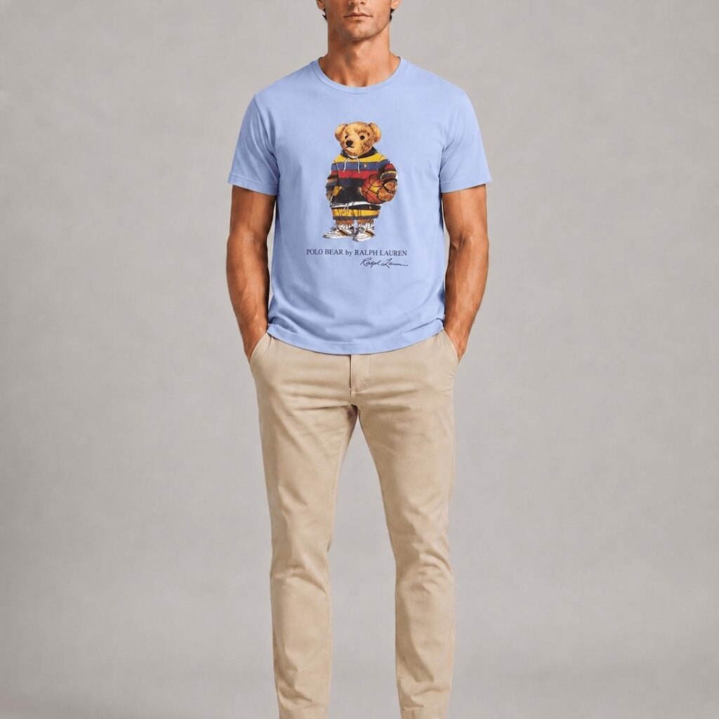 Camiseta RL Polo Bear Azul Claro