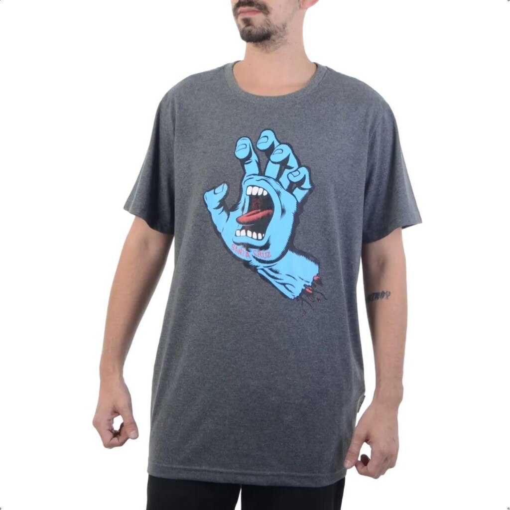 Camiseta Santa Cruz Screaming Hand Front Masculina