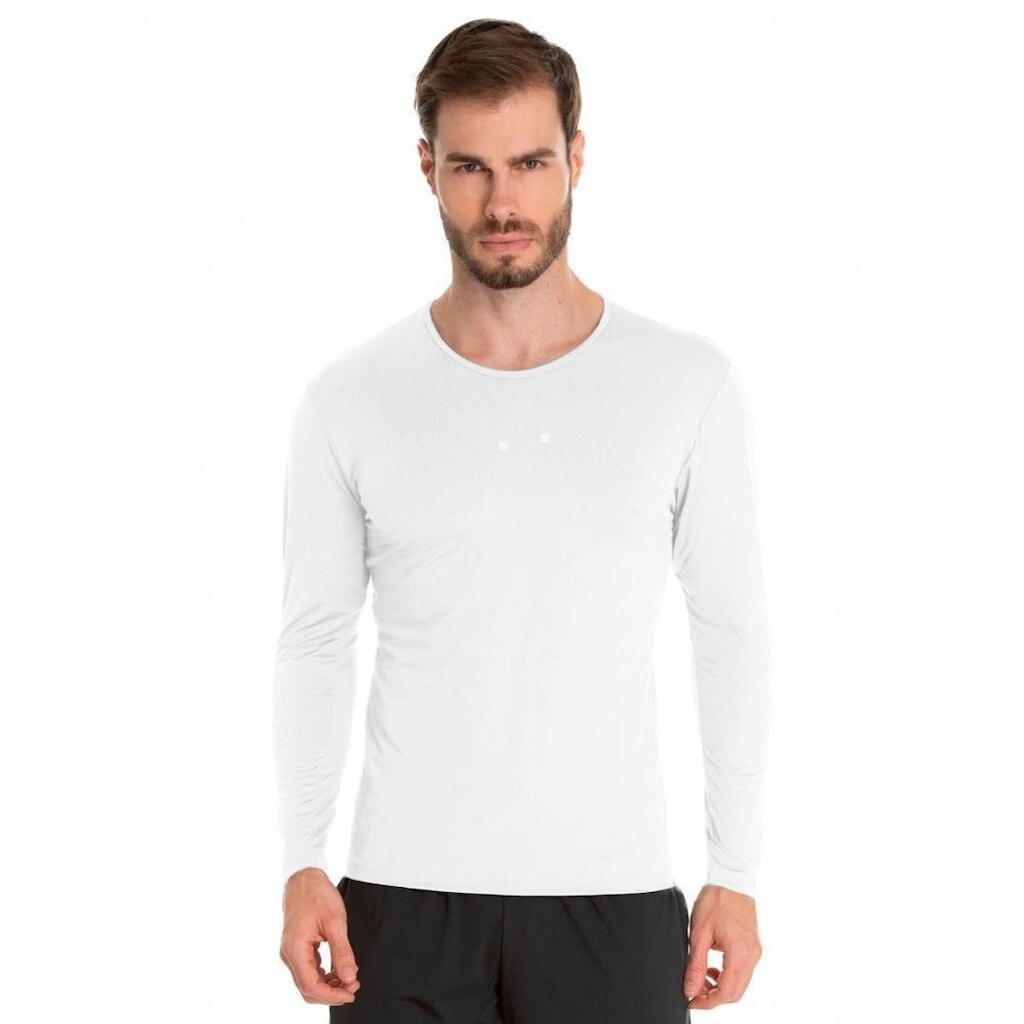 Camiseta Segunda Pele Masculina Proteção Solar UV Praia Piscina Esportes