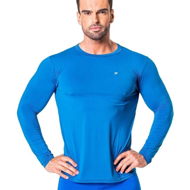 CAMISETA SKIN BASIC III M/L 04172-AZR - AZUL GG