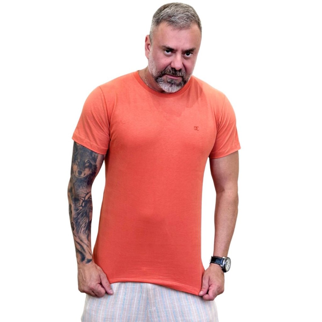CAMISETA SLIM MANGA CURTA PELETIZADA