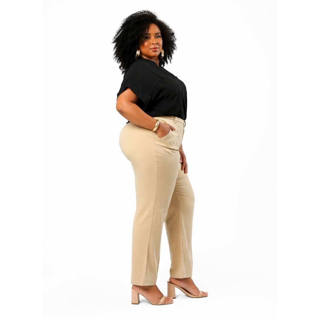 Camiseta Social Plus Size D Bell Outlet Fashion Preto