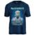 Camiseta Stamp de Banda Iron Maiden em Algodão Manga Curta Gola Redonda Oficial - Azul