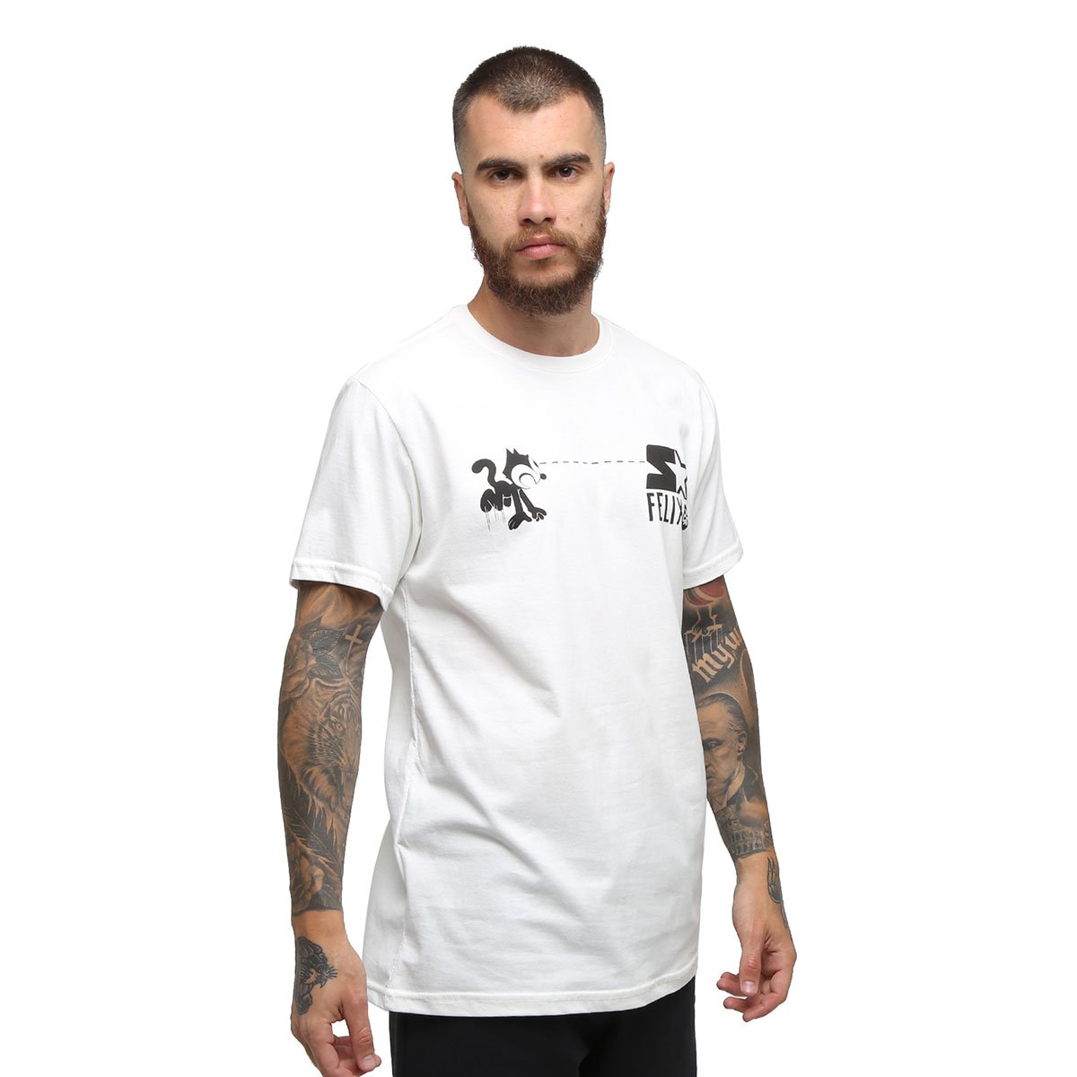 Camiseta Starter Gato Felix Hypnotic - Off White é ruim? Camiseta Starter Gato Felix Hypnotic - Off White é boa?