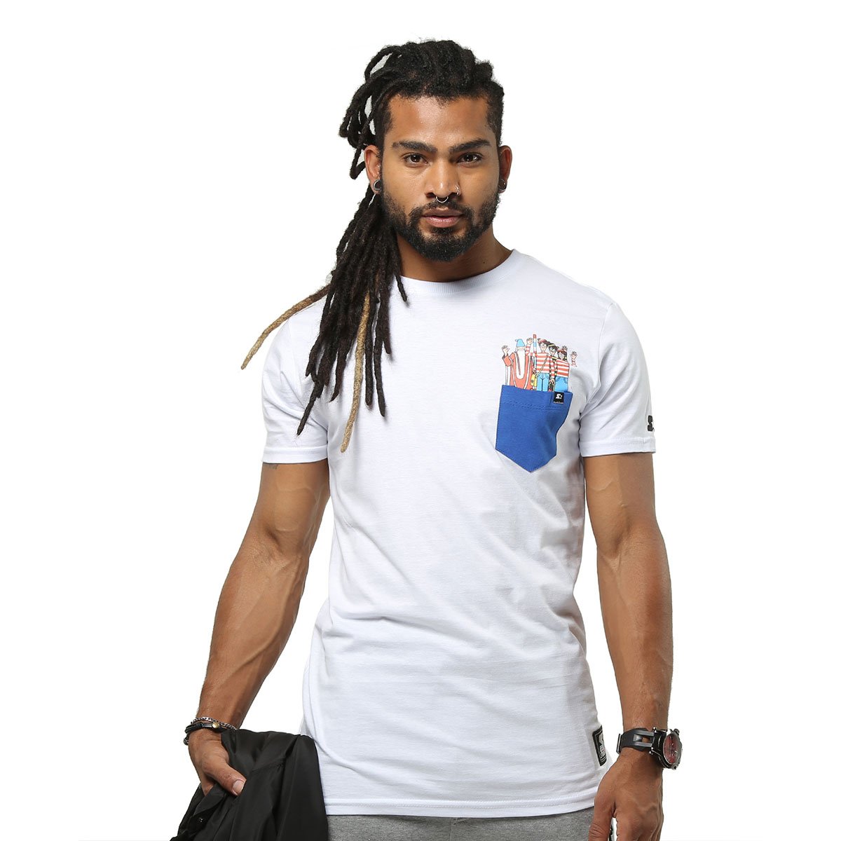 Menor preço em Camiseta Starter Pocket Wally Group - Branco