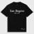 Camiseta Streetwear Off y Los Angeles - Preto