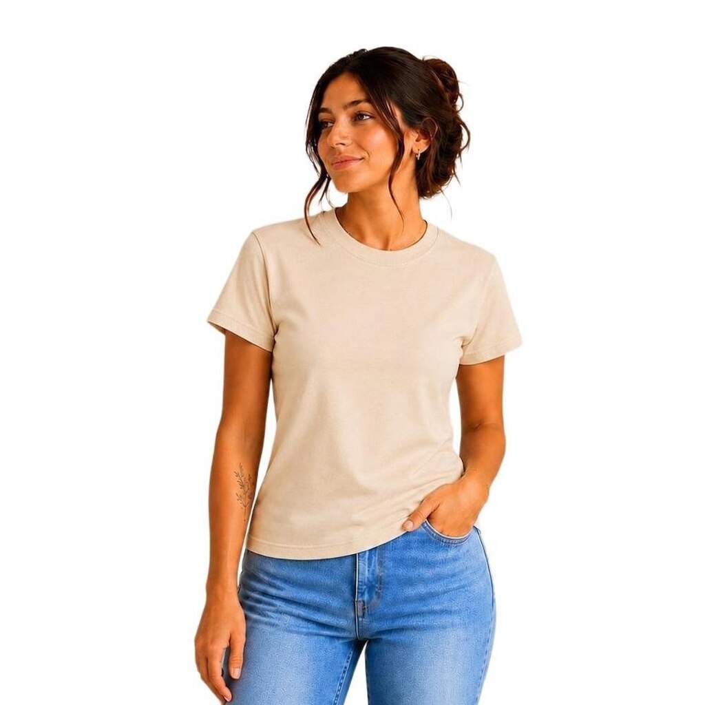 Camiseta T-Shirt Baby Look Feminina Basica 100% Algodão