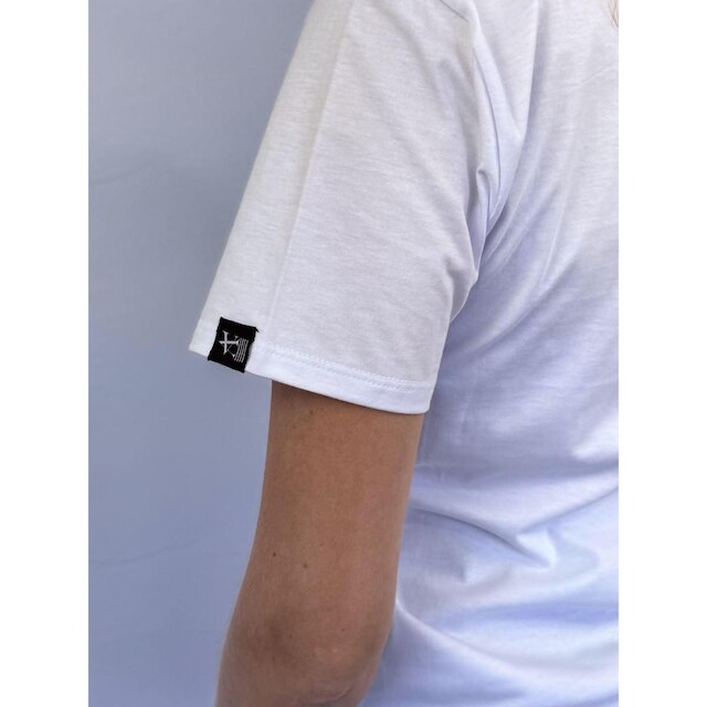 Camiseta T-Shirt Branca 100% Algodão Logo Preto Valansuelo