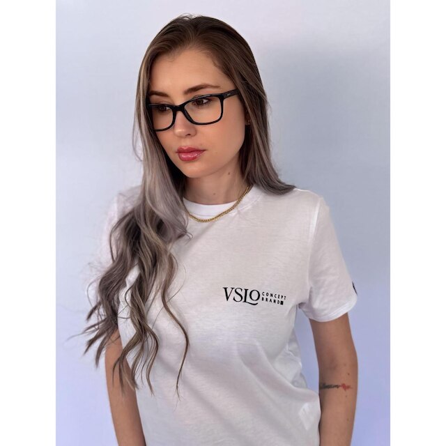 Camiseta T-Shirt Branca 100% Algodão Logo Preto Valansuelo