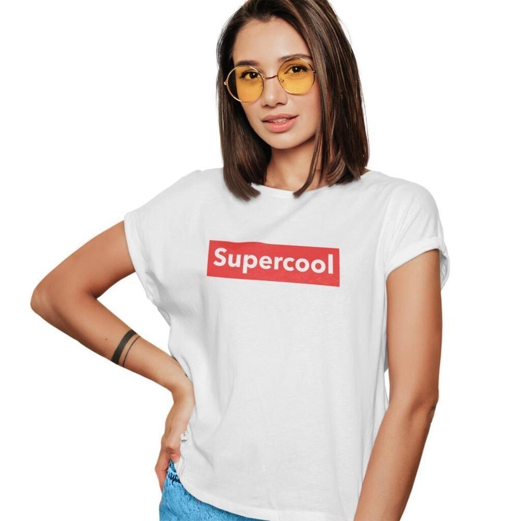 Camiseta T-Shirt Feminina Algodão Manga Curta Super Cool