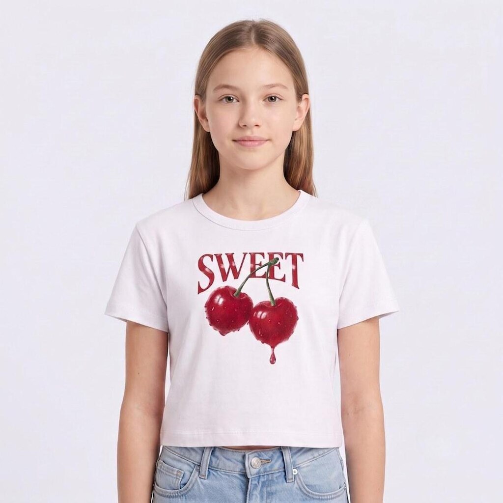 Camiseta T-Shirt Juvenil Feminina Estampada Sweet Minty