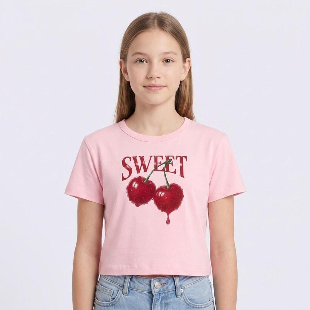 Camiseta T-Shirt Juvenil Feminina Estampada Sweet Minty