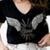 Camiseta T Shirt Sagitta Gola V Feminina Premium - Pedraria - Preto