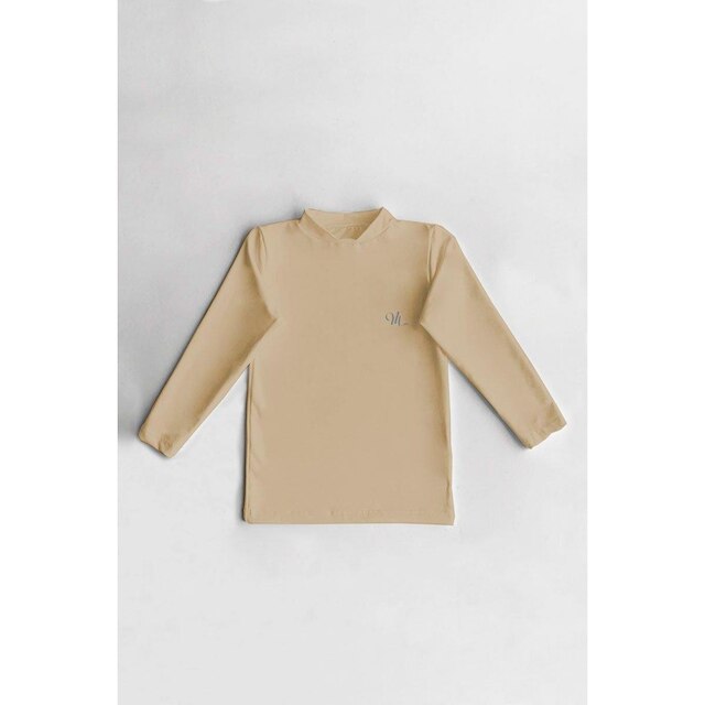 Camiseta Térmica Infantil Peluciada Bege