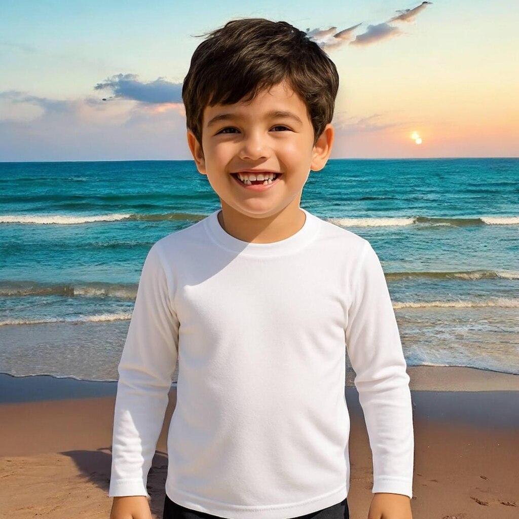 Camiseta Térmica Proteção UV Original Manga Longa Solar Infantil PLT 351