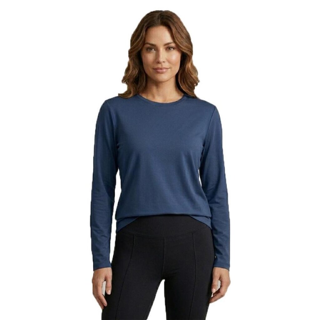 Camiseta Termica Segunda Pele Flanelada Feminina Basica Sem Estampa Gola Redonda Peluciada Inverno