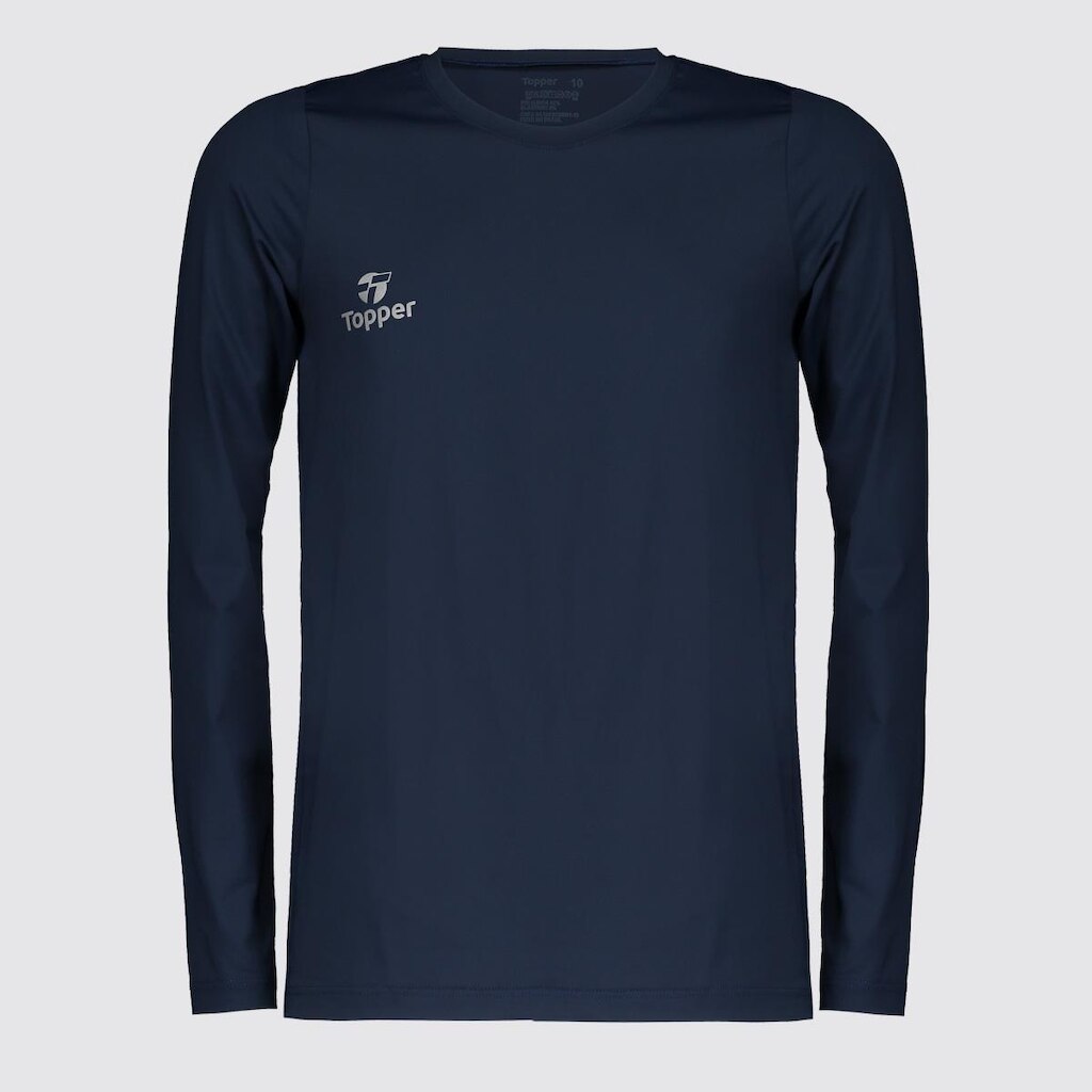 Camiseta Térmica Topper Classic UV50 Manga Longa Juvenil