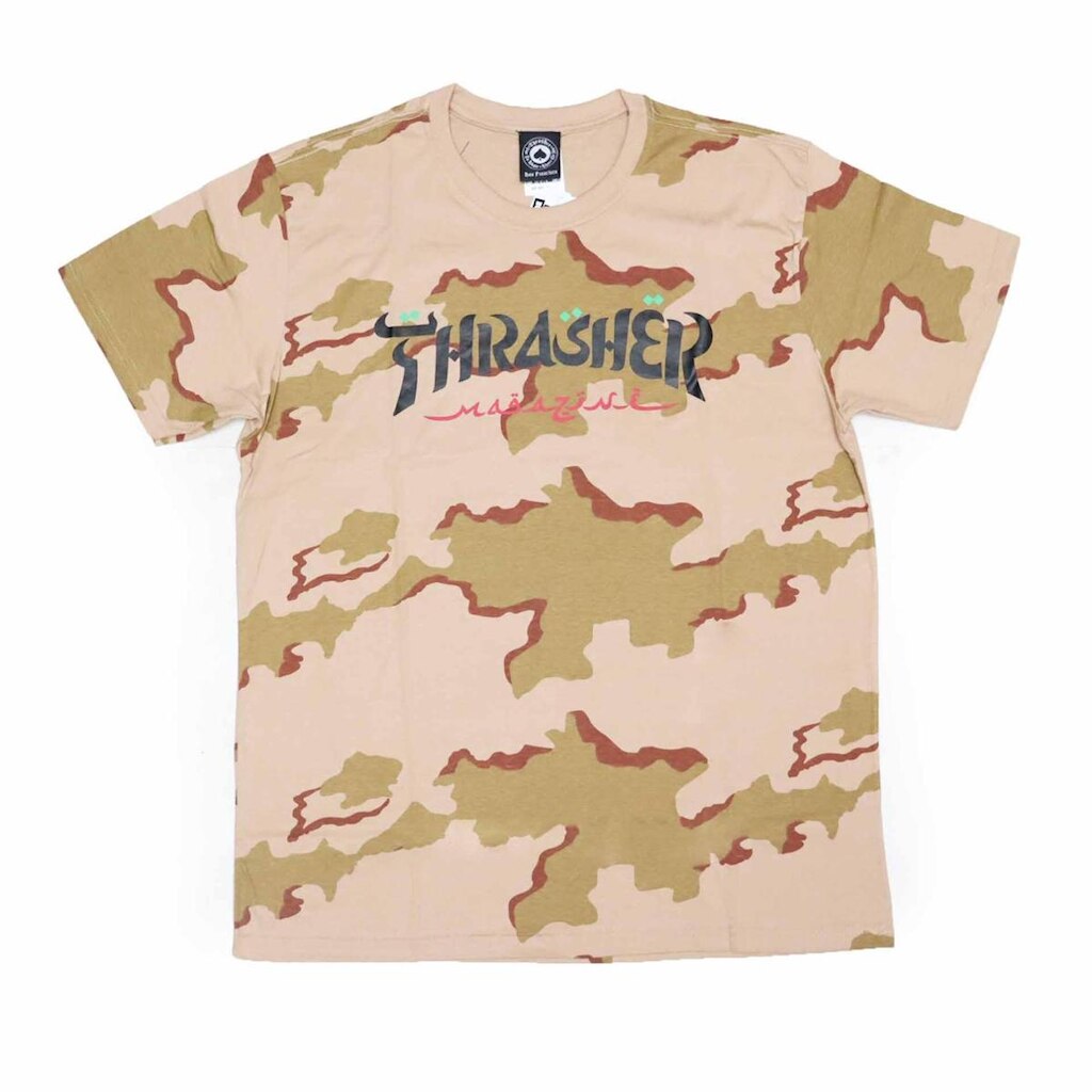 Camiseta Thrasher Magazine Especial Calligraphy - Camuflado Kaki