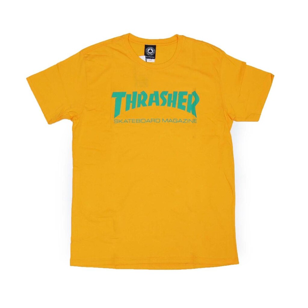 Camiseta Thrasher Magazine Skate Mag - Amarelo/Verde