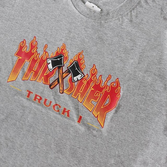 Camiseta Thrasher Magazine Truck Logo - Cinza Mescla
