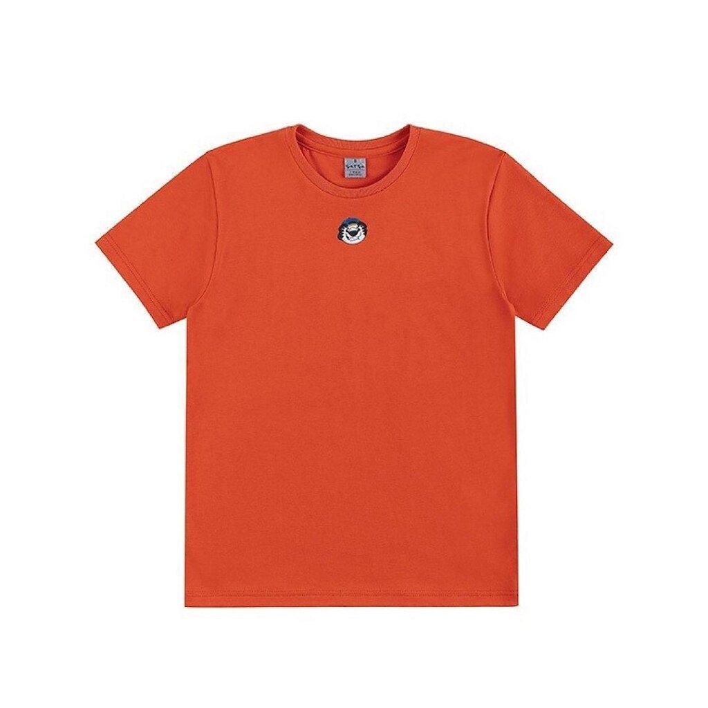 Camiseta Tigor T Tigre Manga Curta Logo Jeans Wear Laranja