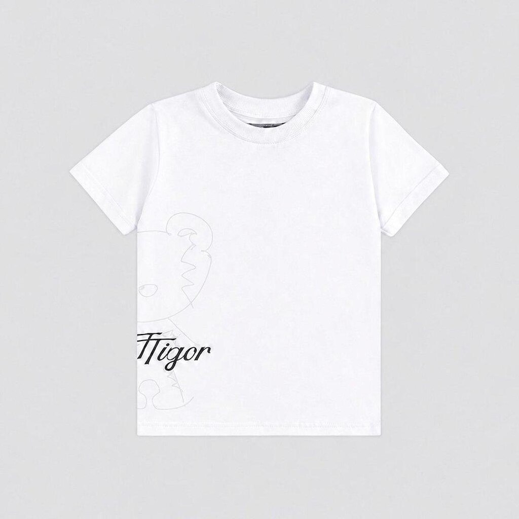 Camiseta Tigor T Tigre Manga Curta New Active Mini Branco