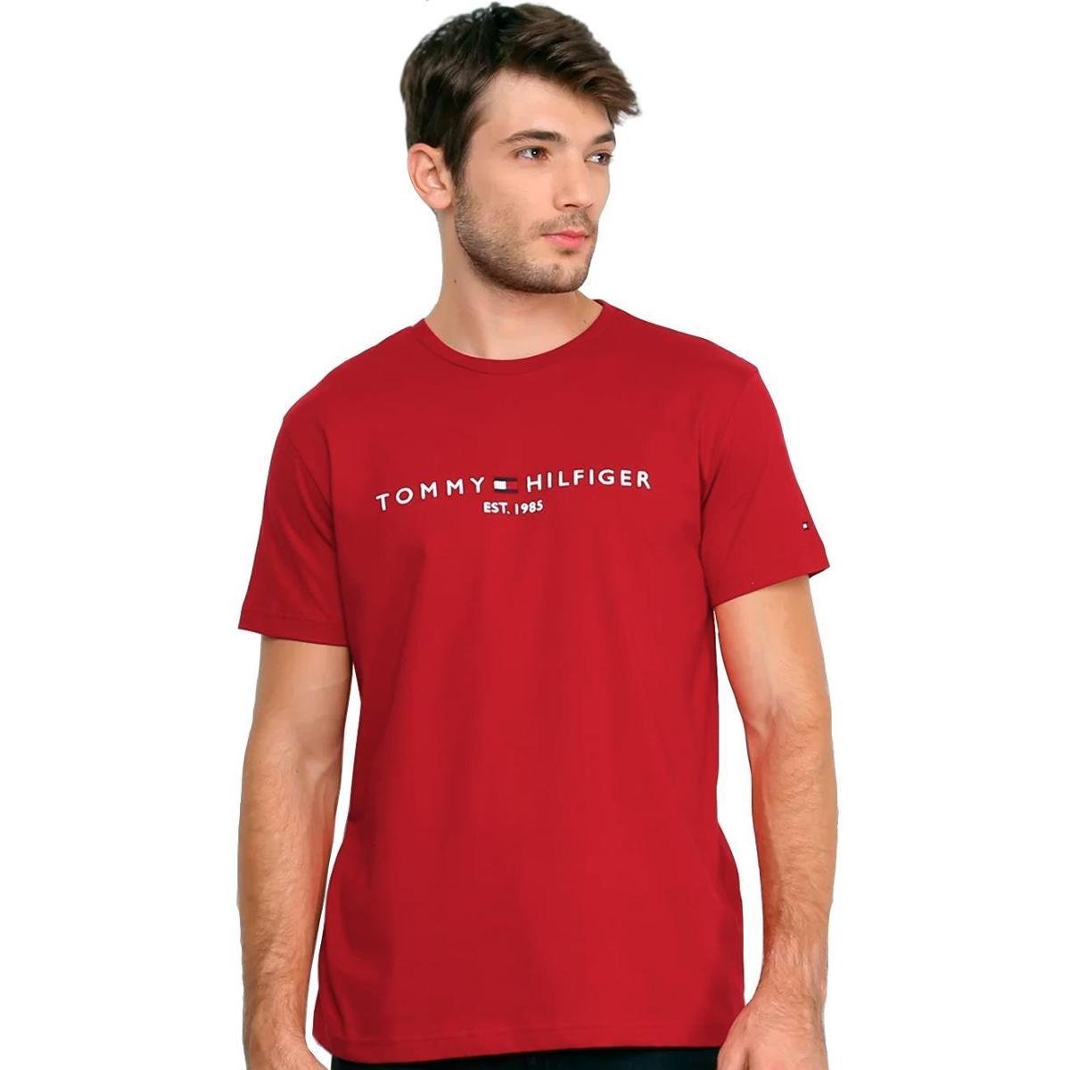 Camiseta Tommy Hilfiger Core Logo Tee Masculina Menor preço em Camiseta Tommy Hilfiger Core Logo Tee Masculina
