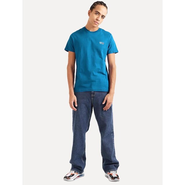Camiseta Tommy Jeans Masculina Chest Logo Tee Azul
