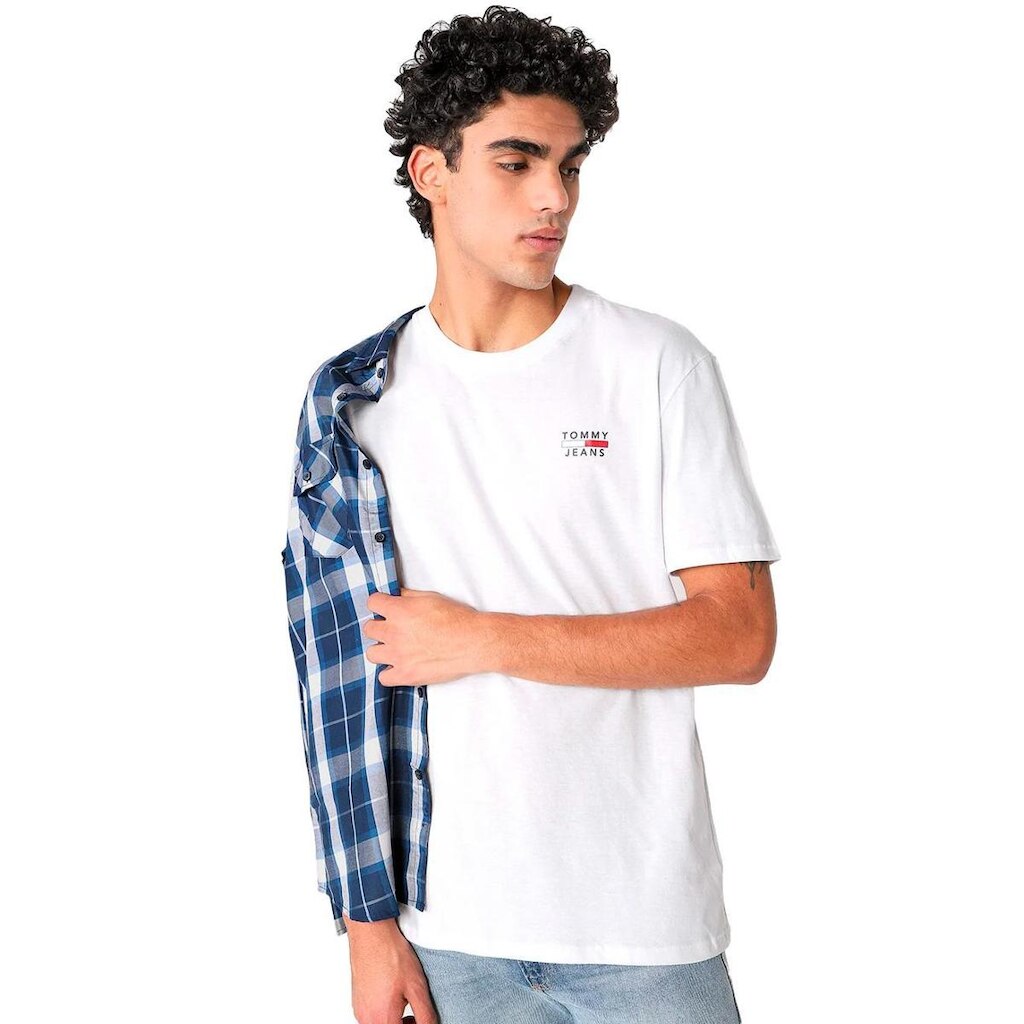 Camiseta Tommy Jeans Masculina Chest Logo Tee Branca