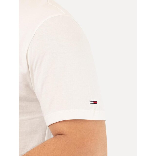 Camiseta Tommy Jeans Masculina Classic Linear Chest Off-White