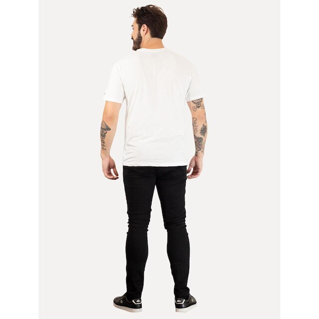 Camiseta Tommy Jeans Masculina Classic Linear Chest Off-White