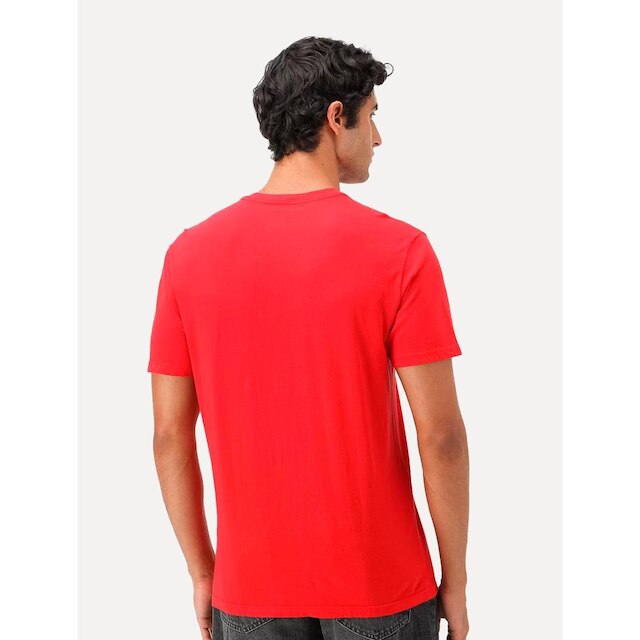 Camiseta Tommy Jeans Masculina Classic Linear Chest Vermelha