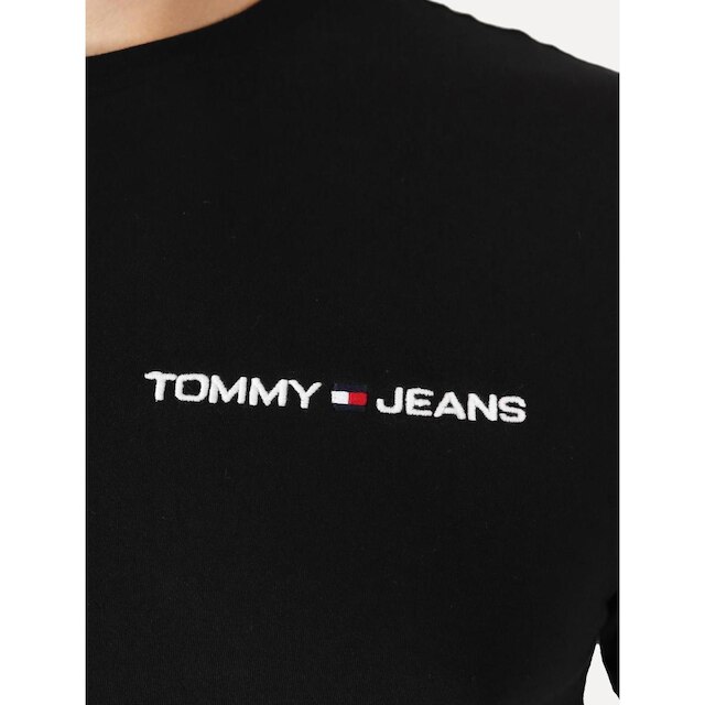 Camiseta Tommy Jeans Masculina Classic Linear Embroidered Chest Preta