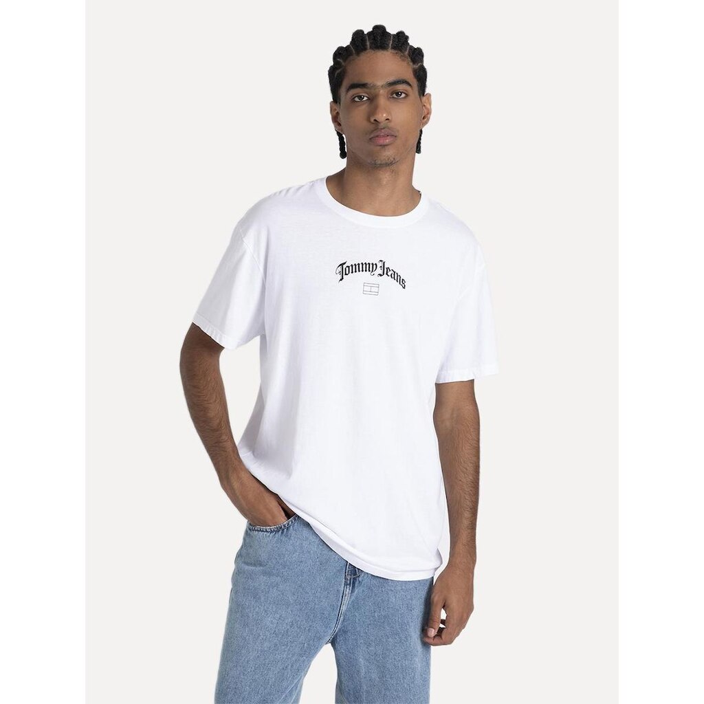 Camiseta Tommy Jeans Masculina Regular Grunge Arch Branca