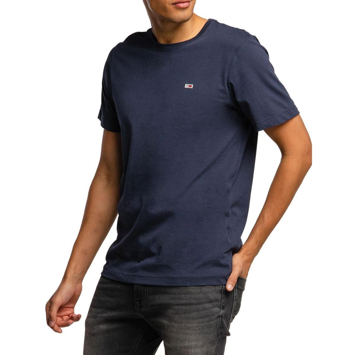 Camiseta Tommy Jeans Masculina Slim C-neck Flag Azul Marinho - Marinho Menor preço em Camiseta Tommy Jeans Masculina Slim C-neck Flag Azul Marinho - Marinho