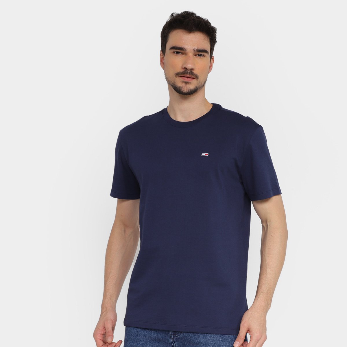Camiseta Tommy Jeans Mini Logo Masculina Menor preço em Camiseta Tommy Jeans Mini Logo Masculina