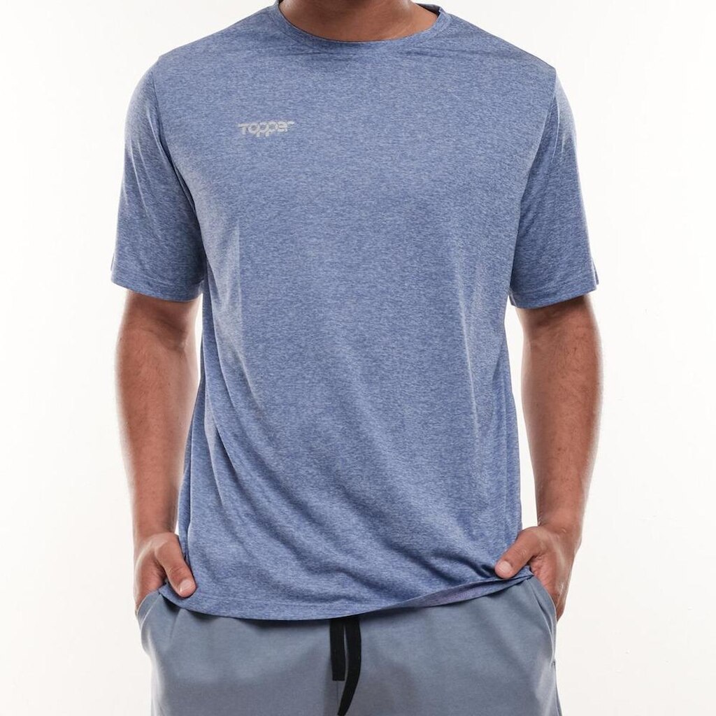 Camiseta Topper Treino Refletivo - Azul