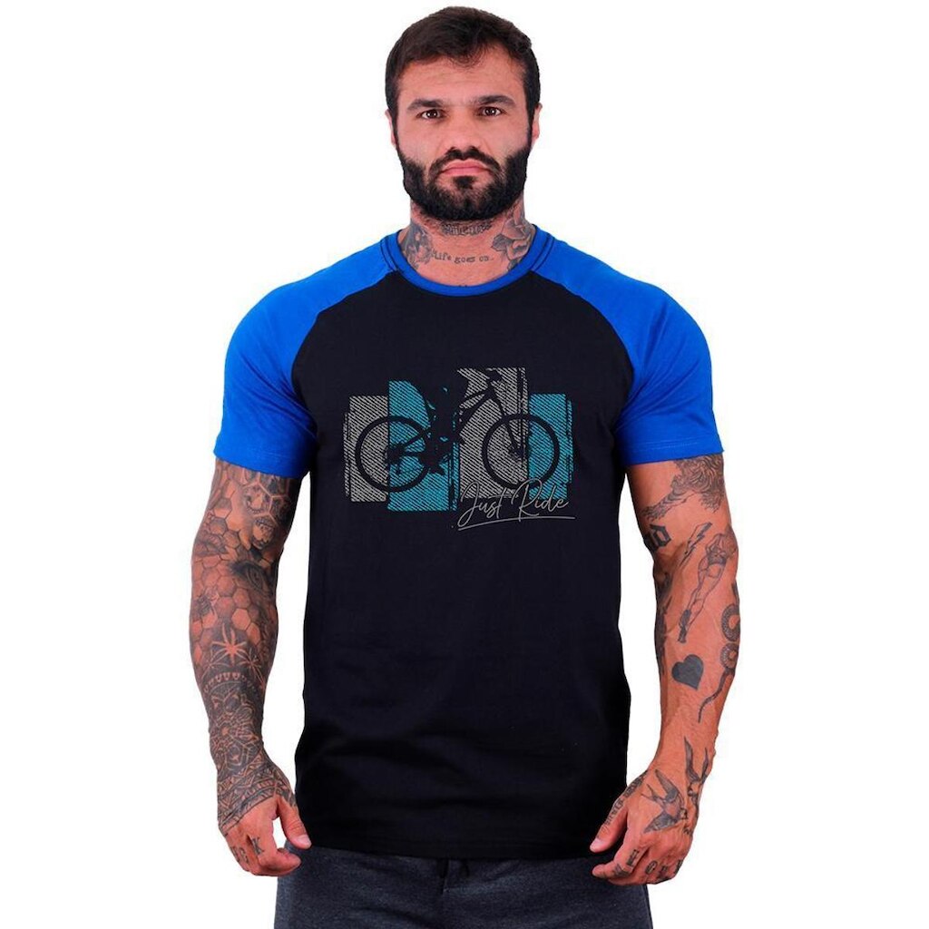 Camiseta Tradicional Masculina MXD Conceito Casual MTB Mountain Bike Ciclismo Ride