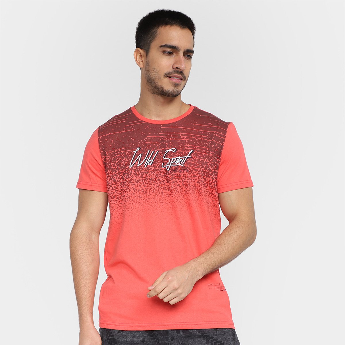 Camiseta Ultimato Wild Spirit Masculina - Coral Menor preço em Camiseta Ultimato Wild Spirit Masculina - Coral
