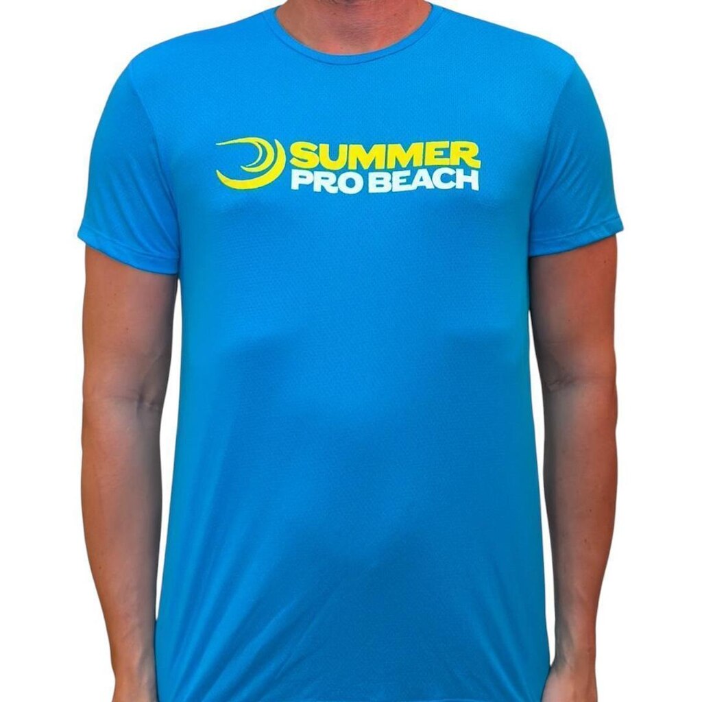 Camiseta Unissex Summer Pro Azul - Anti Odor + Proteção Uv 50°C